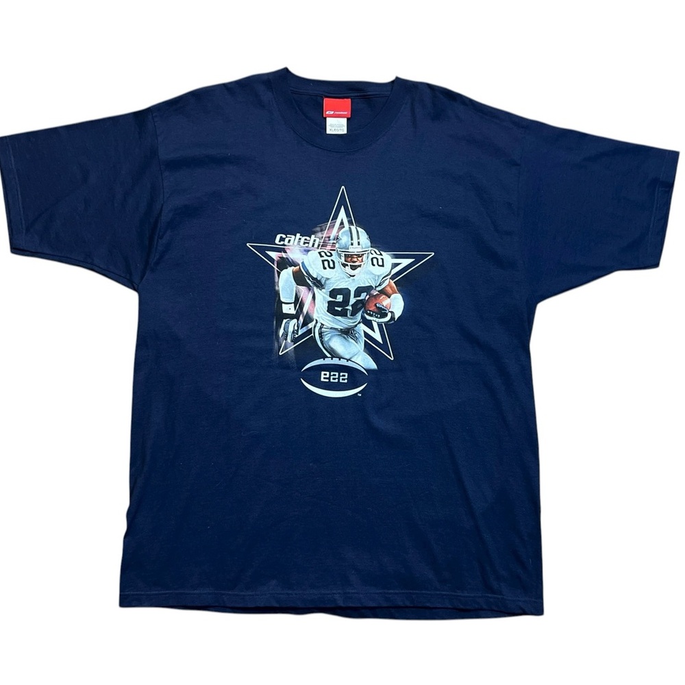 Reebok Emmitt Smith Dallas Cowboys “Catch 22” Navy T-Shirt Men’s Size XXL